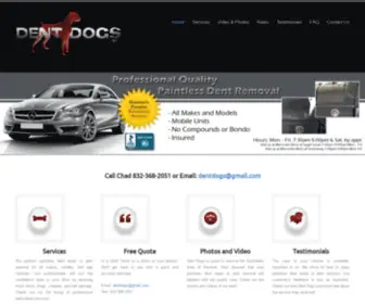 Dentdogs.com(Dent Dogs Houston Mobile Paintless Dent Repair and Dent Removal) Screenshot