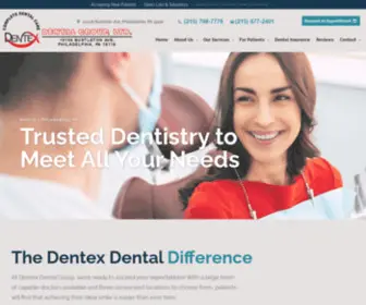 Dentexgroup.com(Dentist Philadelphia) Screenshot