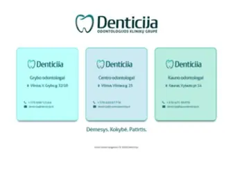 Denticija.lt(Lyderiaujanti odontologijos klinikų grupė) Screenshot