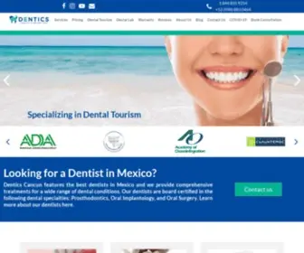 Denticscancun.com(Dentics Cancún Dentistry) Screenshot