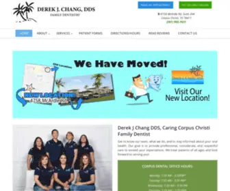 Dentistcorpuschristitexas.com(Caring Corpus Christi Family Dentist Dr Derek Chang DDS Dentistry 78411) Screenshot