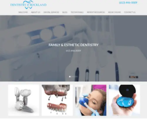 Dentistryatrockland.ca(Dentistry @ Rockland) Screenshot