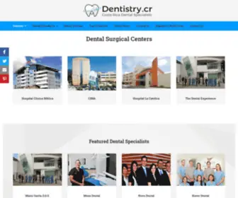 Dentistry.cr(Home Page of Directory of Dentists in Costa Rica) Screenshot