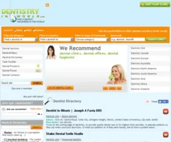 Dentistryinworld.com(Dentist Directory) Screenshot