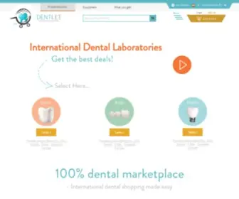Dentlet.com(Dental laboratory outsourcing) Screenshot