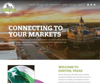 Dentonedp.com(Denton Economic Development Partnership) Screenshot