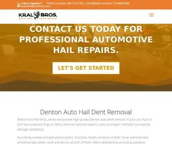 Dentonhaildentremoval.com(Denton Auto Hail Dent Removal Damaged Car In Denton TX. Kral Bros. Garage) Screenshot