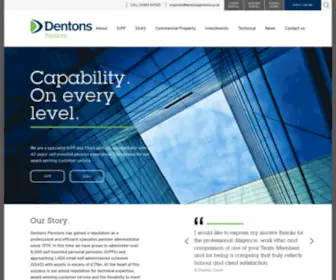 Dentonspensions.co.uk(Dentons Pensions is an award winning Self Invested Personal Pension (SIPP)) Screenshot