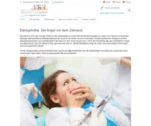 Dentophobie.ch(Hilfe bei Dentophobie vom Zahnarztteam Luzern) Screenshot