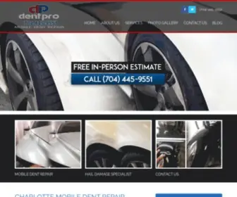 Dentprocarolinas.com(Mobile Dent Repair Charlotte Paintless Dent Removal NC Dent Pro) Screenshot