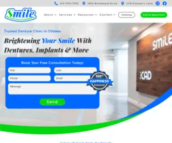 Dentureimplantsottawa.com(Ottawa's Best Rated Dentures & Implants) Screenshot