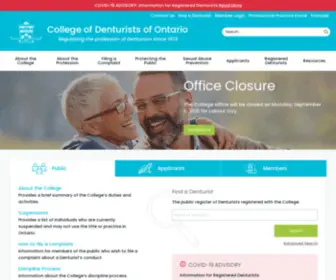 Denturists-CDo.com(College of Denturists of Ontario) Screenshot