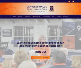 Denverbroncosqbclub.com(The Official Booster Club of the Denver Broncos) Screenshot