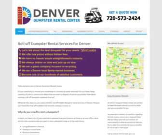 Denverdumpsterrental.org(Waste management and rolloff rentals in Colorado) Screenshot