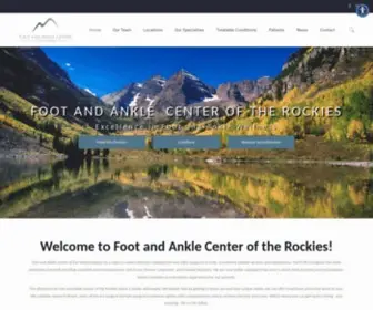 Denverfootcare.com(Foot and Ankle Center of the Rockies) Screenshot