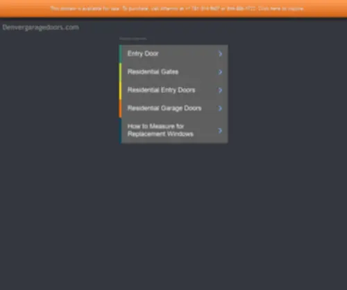 Denvergaragedoors.com(Denver Garage Door Pros) Screenshot