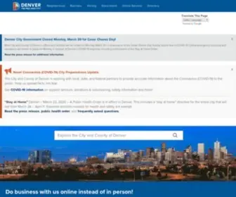 Denvergov.org(City and County of Denver) Screenshot