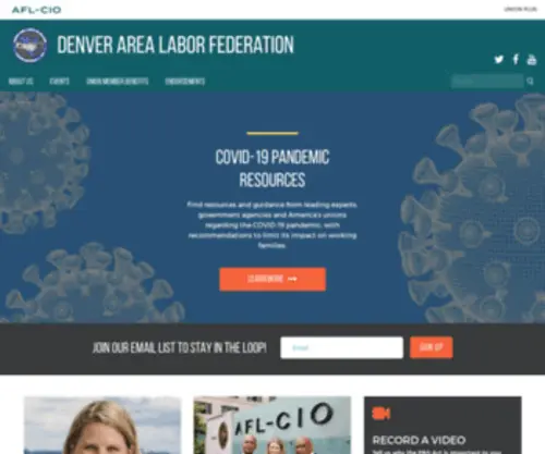 Denverlabor.org(Denver Area Labor Federation) Screenshot