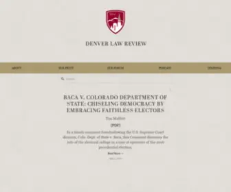 Denverlawreview.org(The Denver Law Review) Screenshot