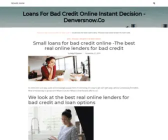 Denversnow.co(Small loans for bad credit online) Screenshot