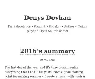 Denysdovhan.com(Denys Dovhan) Screenshot