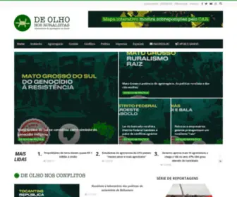 Deolhonosruralistas.com.br(De Olho nos Ruralistas) Screenshot