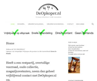 Deopkoper.nl(Opkoper van restpartijen) Screenshot