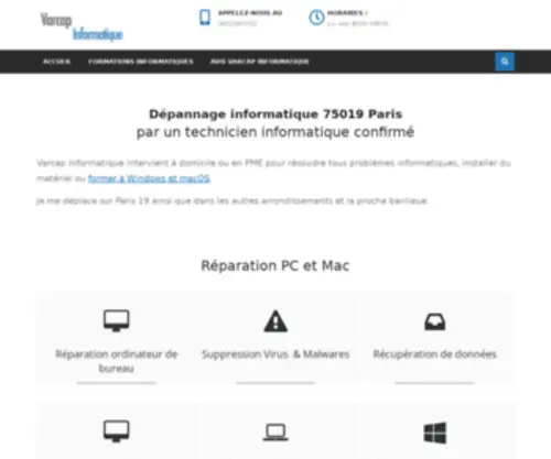 Depannage-Informatique-75019.paris(Varcap) Screenshot
