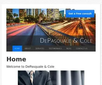 Depasqualecolelaw.com(Criminal Defense Law Los Angeles) Screenshot