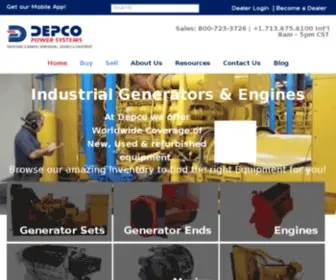 Depco.com(New & Used Industrial Generators) Screenshot