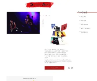 Depechemode.com(Depeche Mode) Screenshot