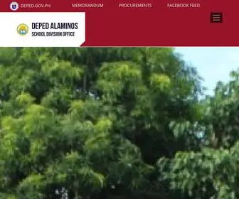 Depedalaminoscity.com(The Official Website of SDO Alaminos City) Screenshot