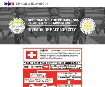 Depedbacolod.net(Division of Bacolod City) Screenshot