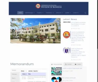 Depedbatangas.org(Department of Education) Screenshot