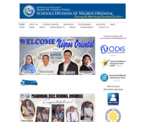 Depednegor.net(DepEd Division of Negros Oriental) Screenshot