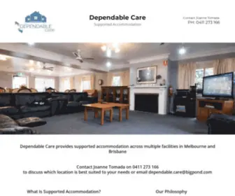 Dependablecare.net.au(Supported Accommodation) Screenshot