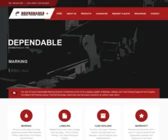 Dependablemarking.com(Dependable Marking Systems Limited) Screenshot