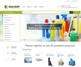 Dependableplastic.com(Bags and Cleaning Supplies) Screenshot