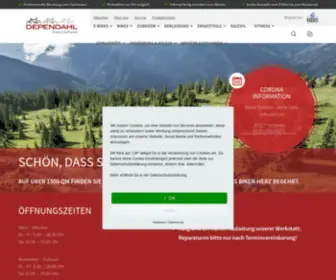 Dependahl.com(Zweiradhaus Dependahl) Screenshot