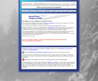 Dephormation.org.uk(Due Diligence) Screenshot