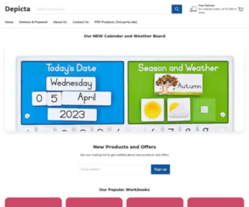 Depicta.co.za(Educational products and resources for learners and teachers) Screenshot