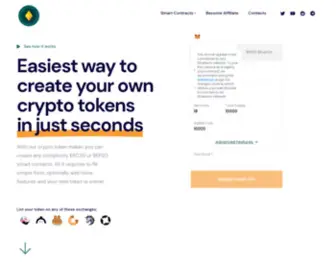 Deployfreetoken.com(FREE Crypto Token Generator) Screenshot