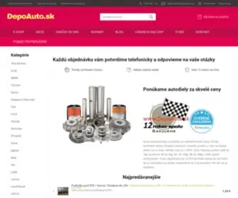 Depoauto.sk(Najlacnejšie náhradné diely pre osobné aj nákladné automobily) Screenshot