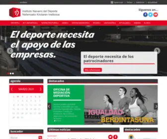Deportenavarra.es(Instituto Navarro del Deporte) Screenshot