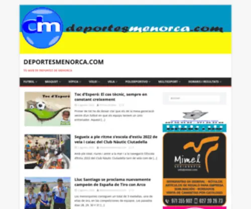 Deportesmenorca.com(Tu web de deportes de Menorca) Screenshot