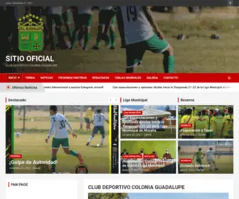 Deportivoguadalupe.com(CLUB DEPORTIVO COLONIA GUADALUPE) Screenshot