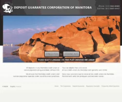 Depositguarantee.mb.ca(DGCM) Screenshot