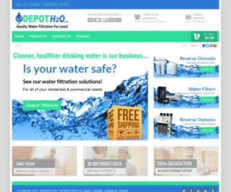 Depoth2O.com(Water Filtration Products at DepotH2O.com) Screenshot