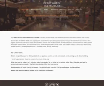 Depotsonoma.com(Depot Hotel Restaurant) Screenshot