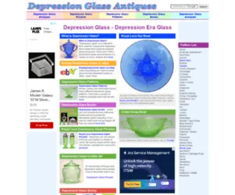 Depression-Glass-Antiques.com(Depression Glass) Screenshot